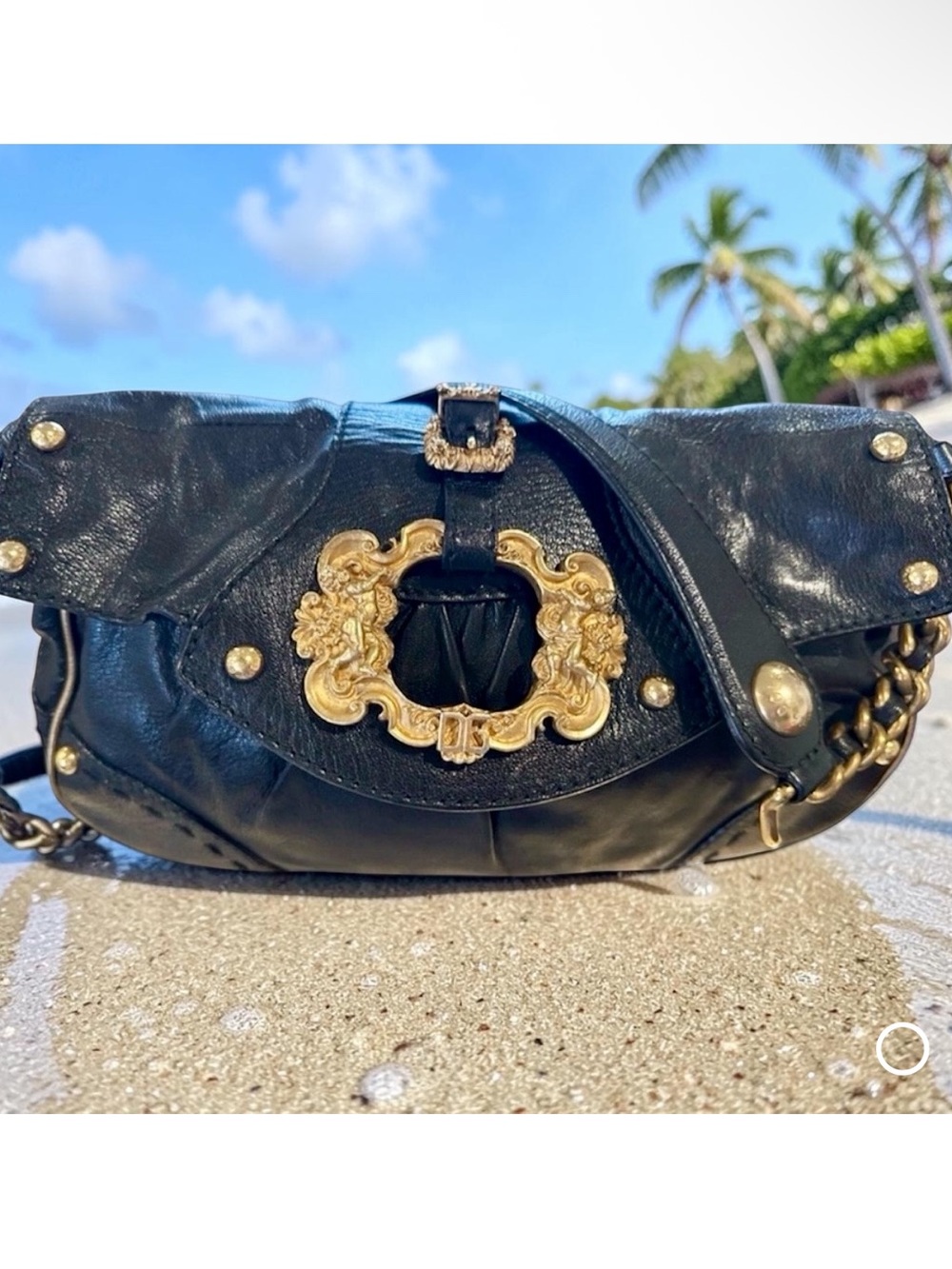 Dolce and Gabbana baroque leather handbag